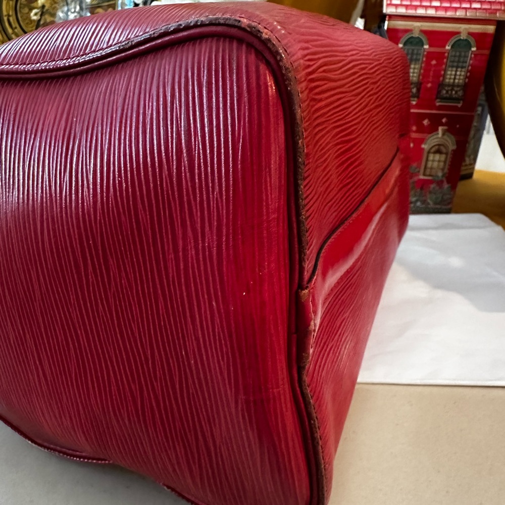 Louis Vuitton Red Epi Leather Handbag - Picture 13 of 16